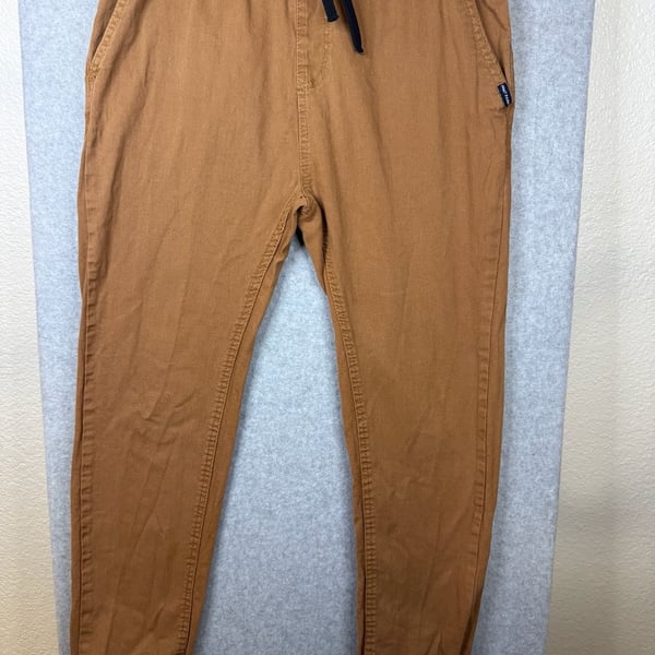 Phat Farm Men's Brown Jogger Pants Drawstring Casual Trousers