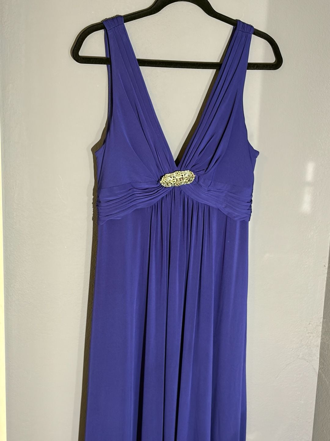 BCBGMaxAzria Royal Blue Sleeveless Embellished Long Evening Formal Dress 13