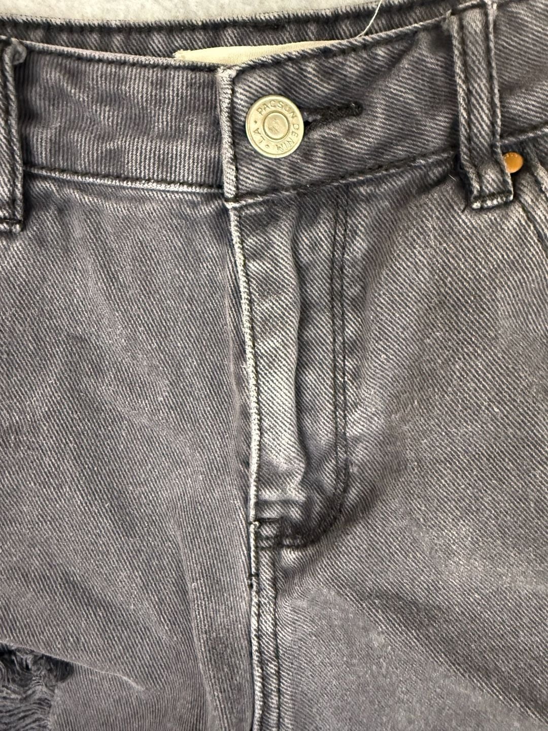 PacSun High Rise Festival Short Black Denim Cutoffs Size 28 3