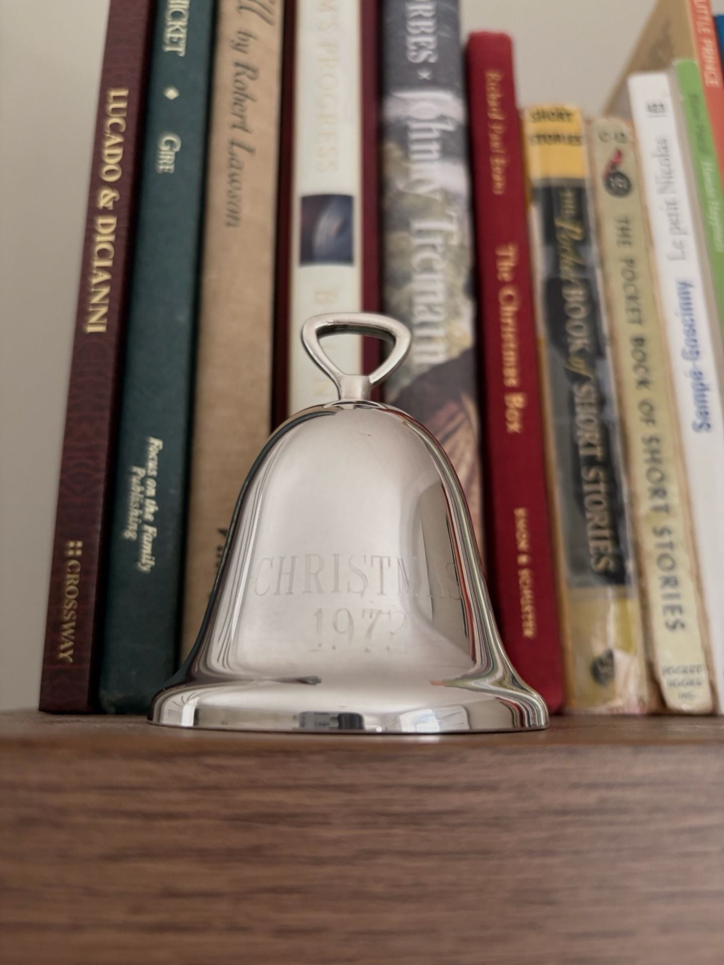 Reed & Barton Vintage Silverplate Christmas Bell Engraved 1972 1