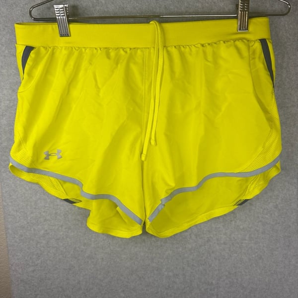 Under Armour Women's Fly By 2.0 Running Shorts Yellow Size Large