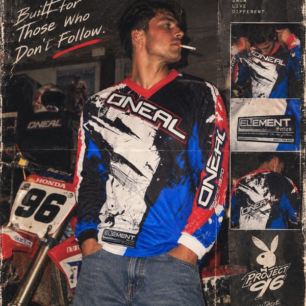 O'Neal Element Series Shocker Motocross Jersey Red Black Blue