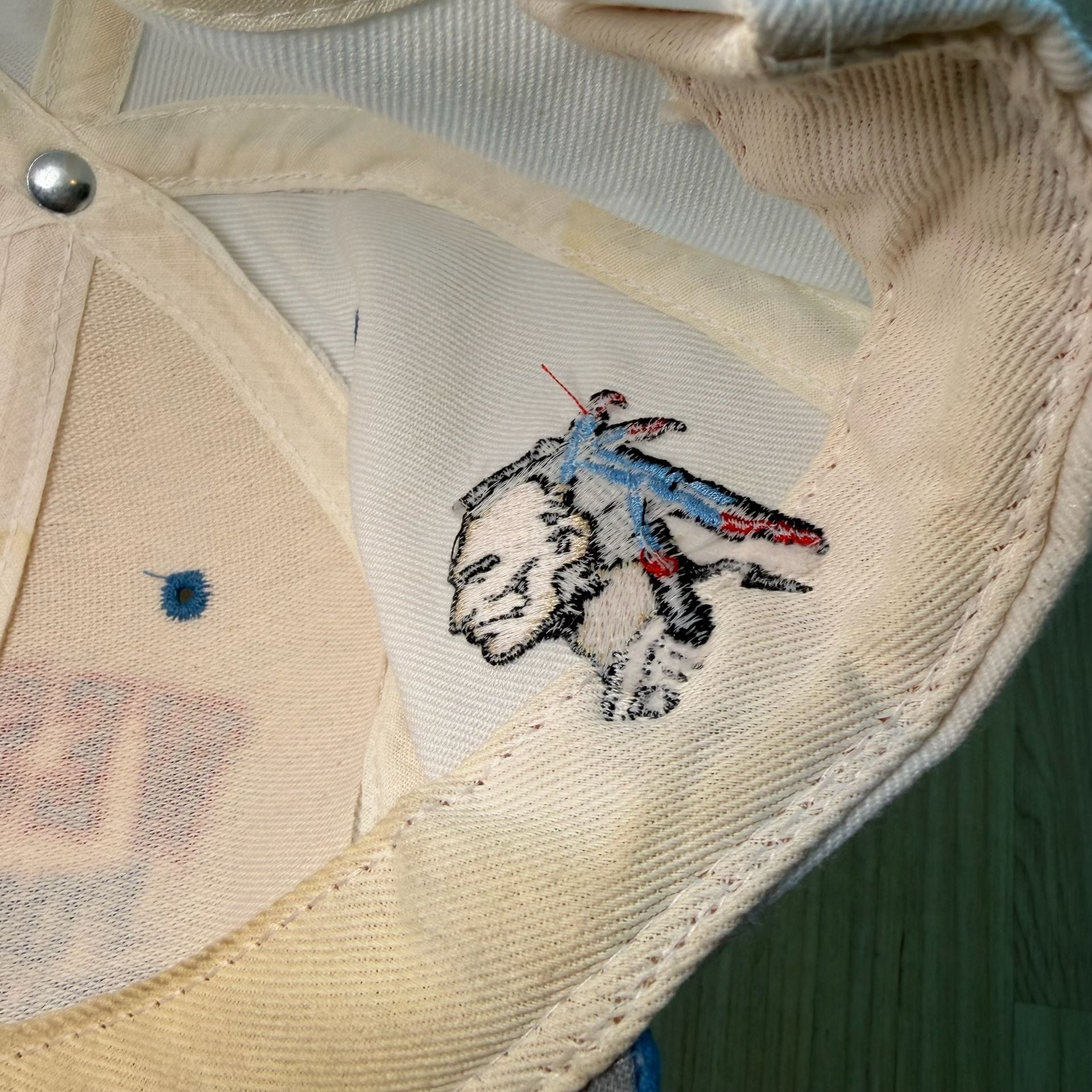 Vintage Western Warriors Michigan Football 1996 Snapback Hat Blue White 10