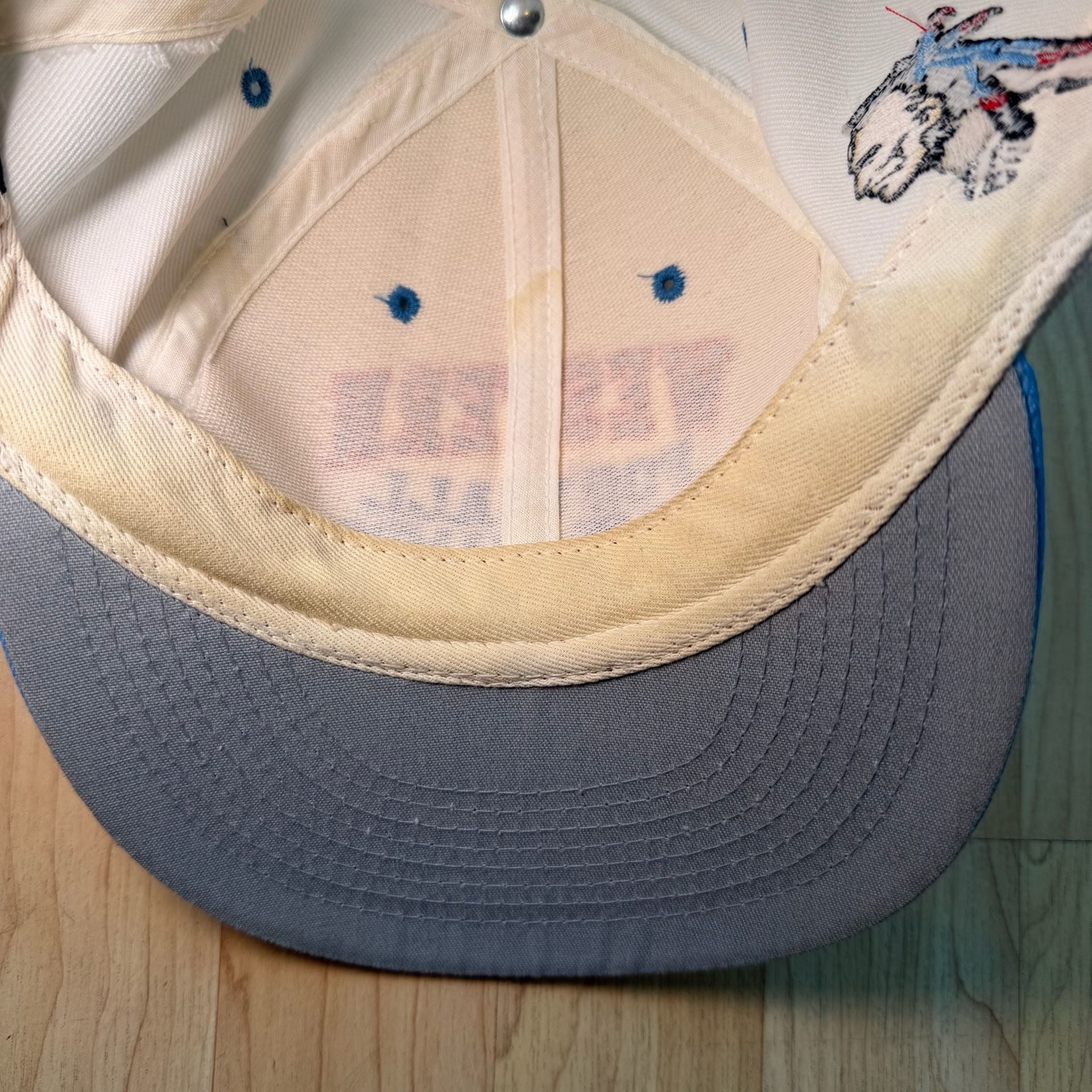 Vintage Western Warriors Michigan Football 1996 Snapback Hat Blue White 11