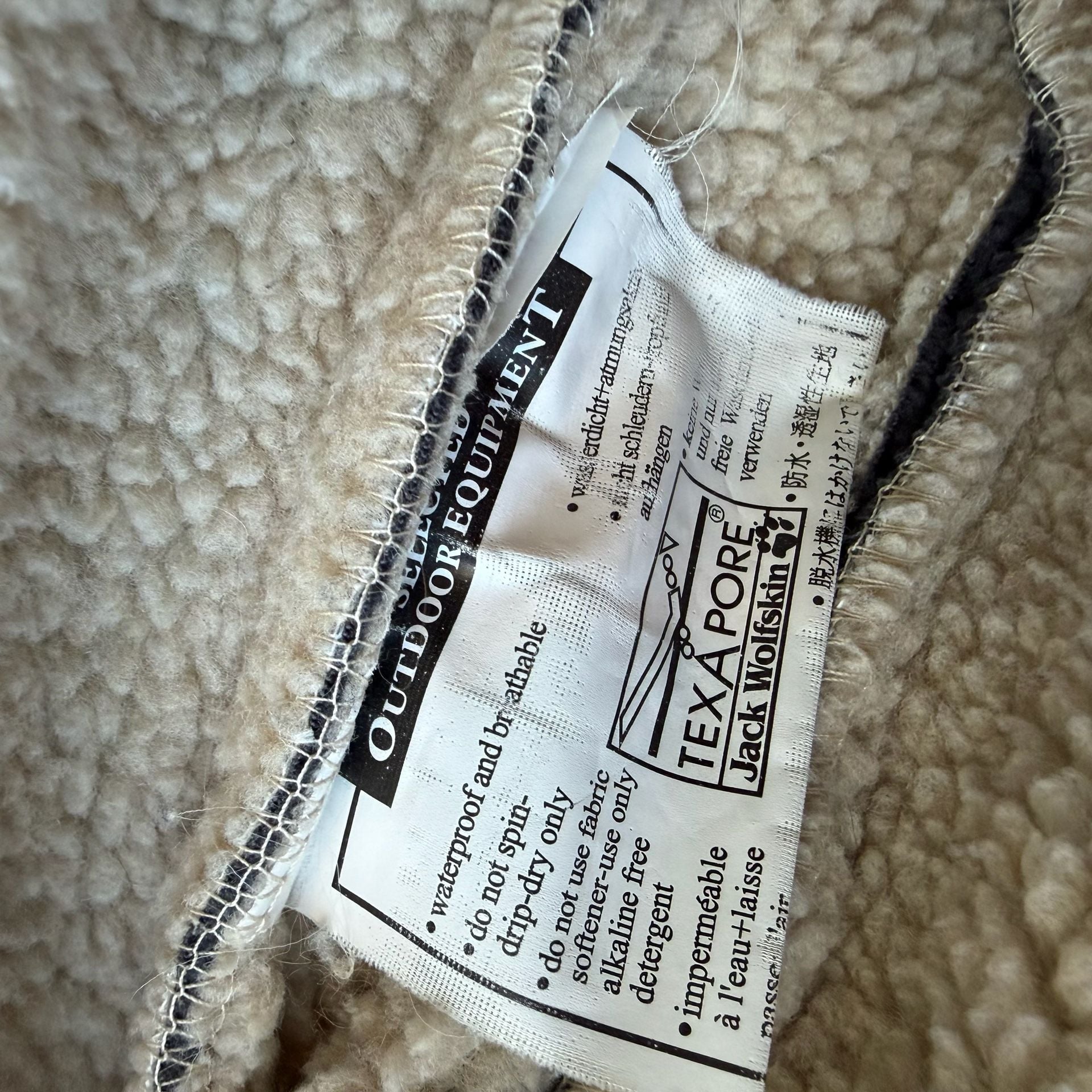 Jack Wolfskin Gray Blue Corduroy Heavy Sherpa-Lined Fleece Jacket Size L 10