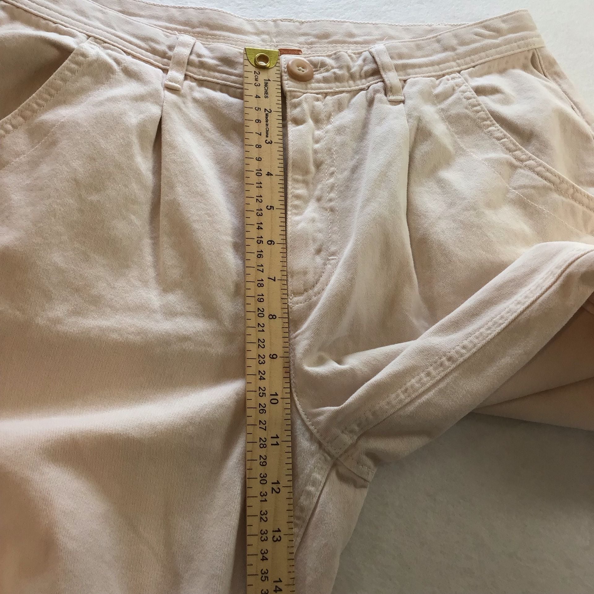 Free People Women’s Cream Skater Wide Leg Pleated Pants Size 10 9