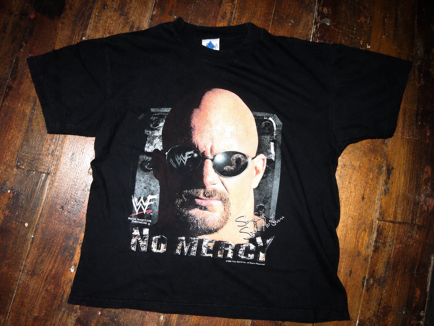 Vintage 1999 WWF Stone Cold Steve Austin No Mercy T-Shirt XL 3