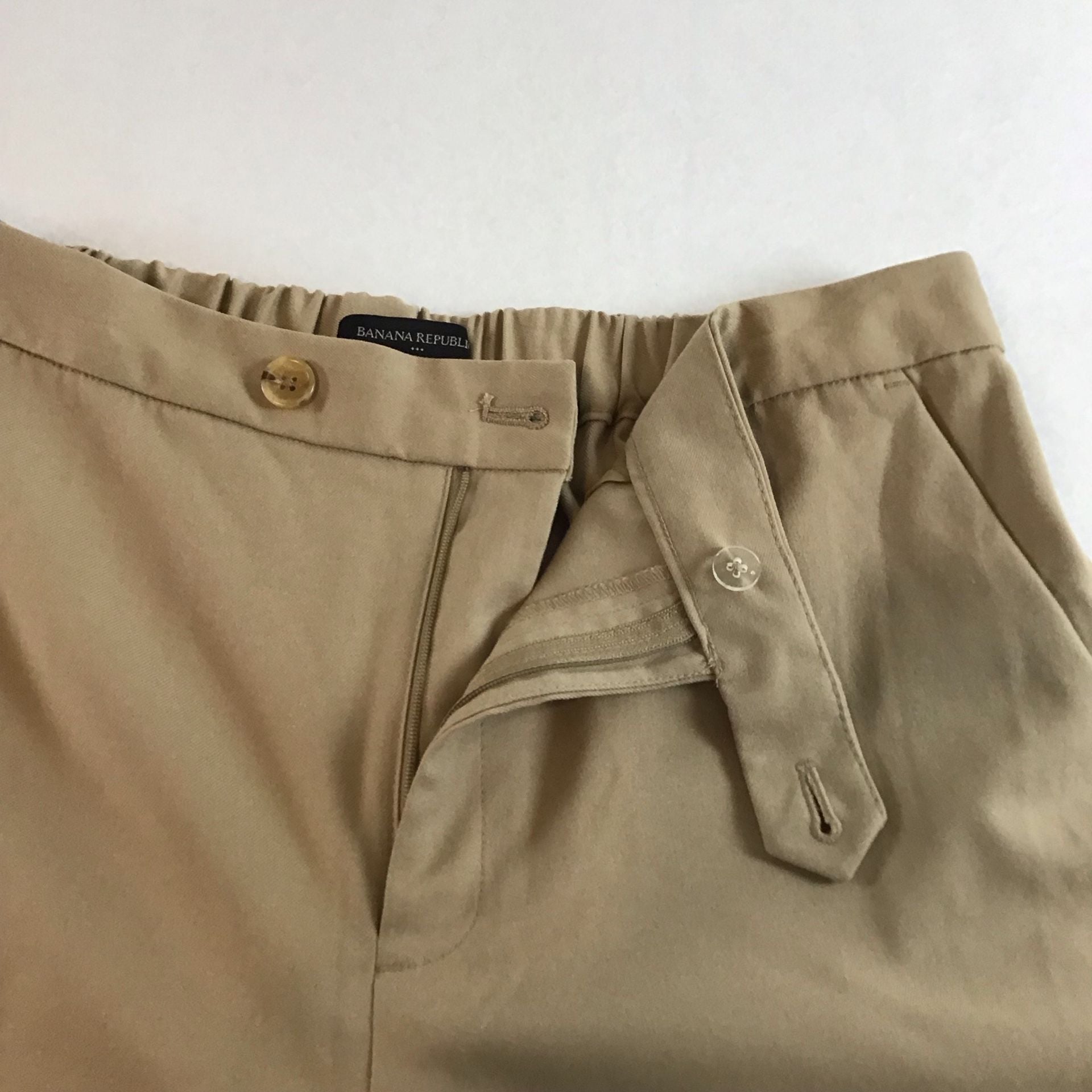 Banana Republic Mid-Rise Wide-Leg Pant Size 12 Tan Khaki Office travel Chic 11