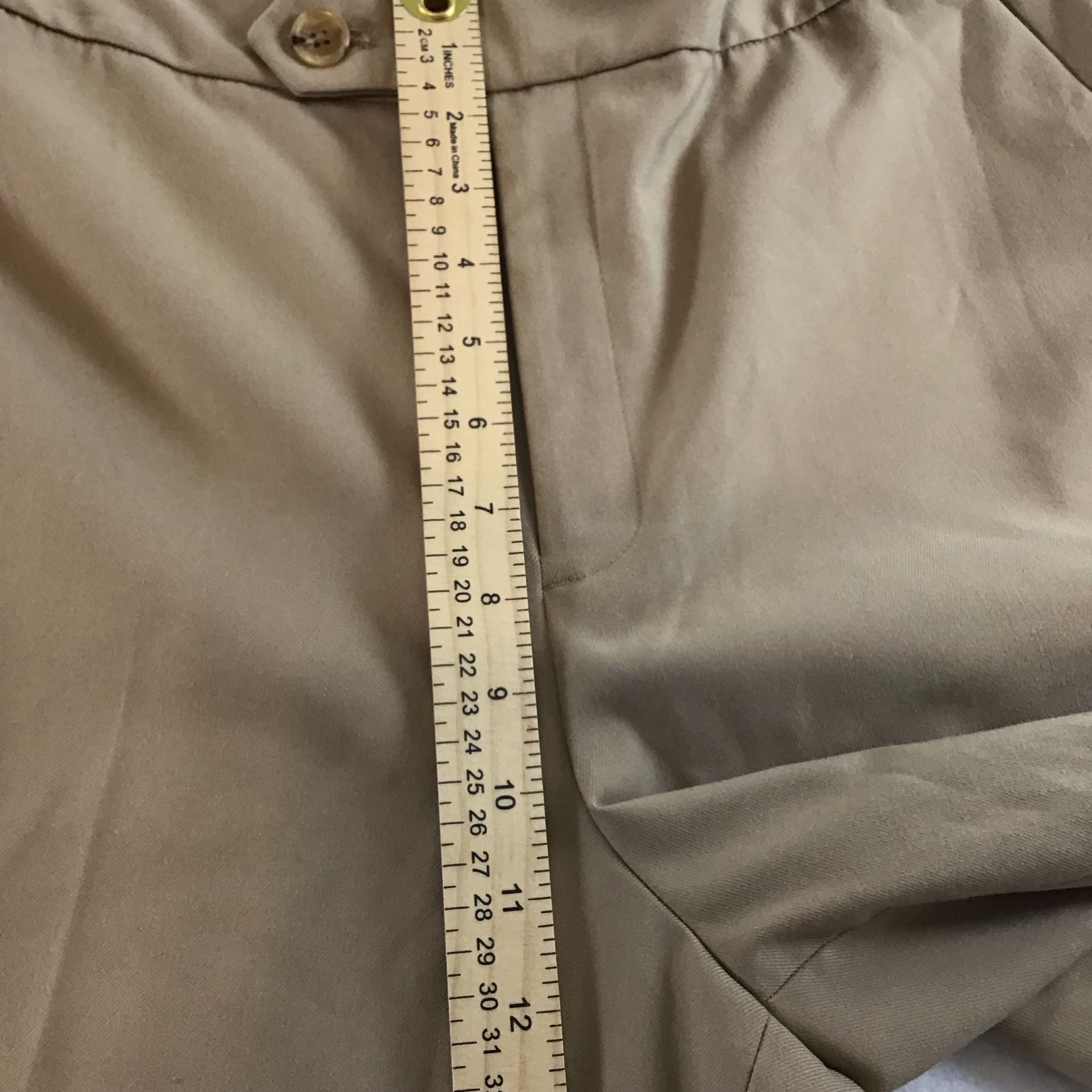 Banana Republic Mid-Rise Wide-Leg Pant Size 12 Tan Khaki Office travel Chic 7