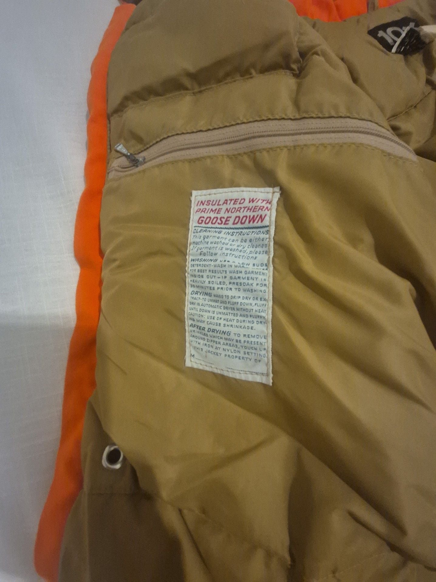 Vintage 10X Orange Down Puffer Hunting Jacket Prime Northern Goose Down 4