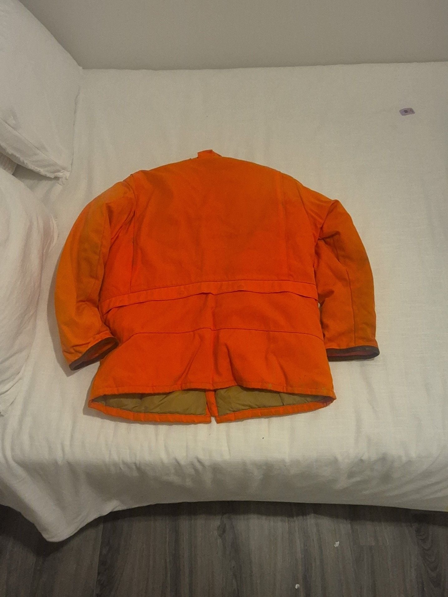 Vintage 10X Orange Down Puffer Hunting Jacket Prime Northern Goose Down 8