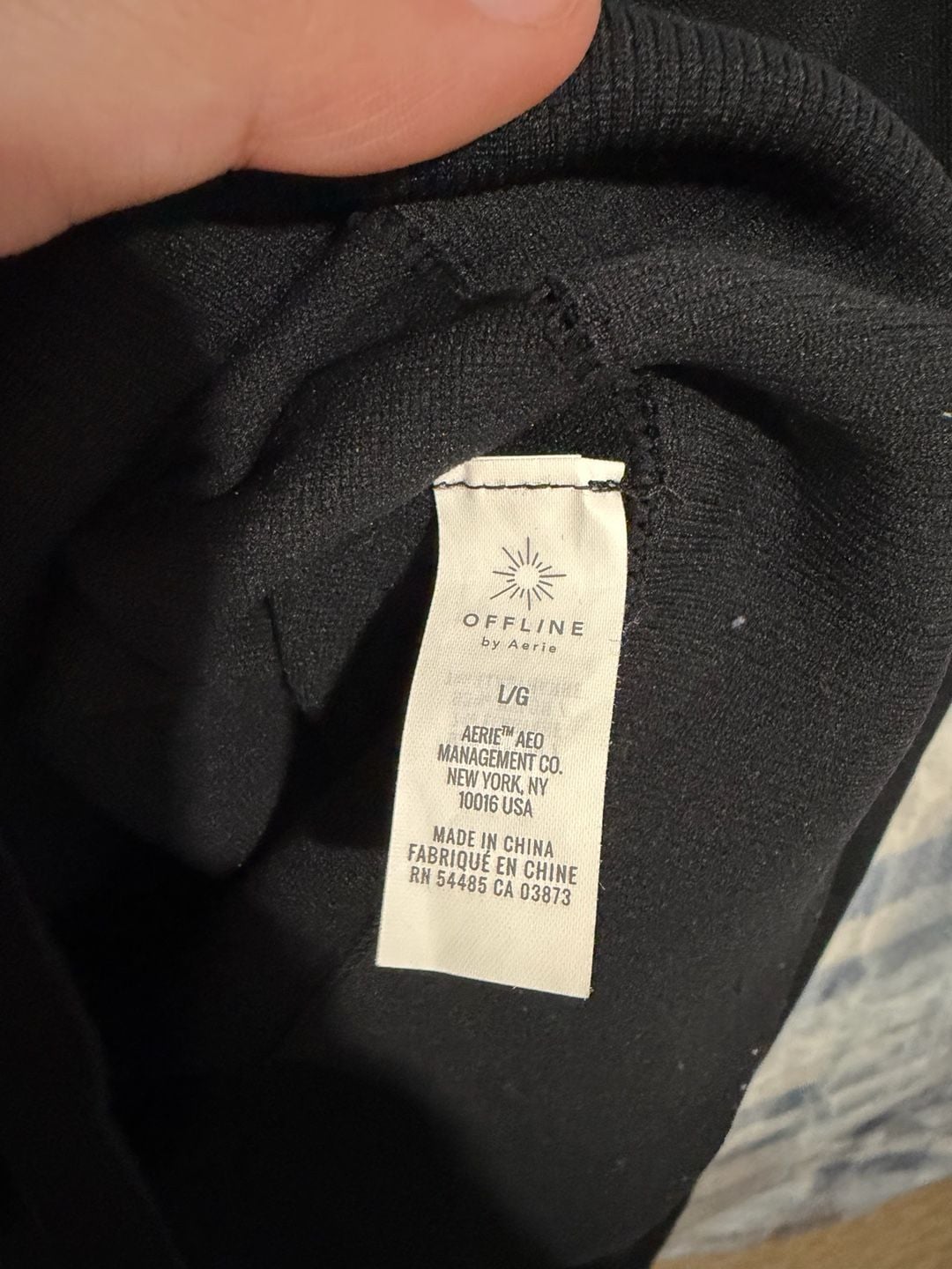 Offline by Aerie Black Long Sleeve Athletic Crop Top 3