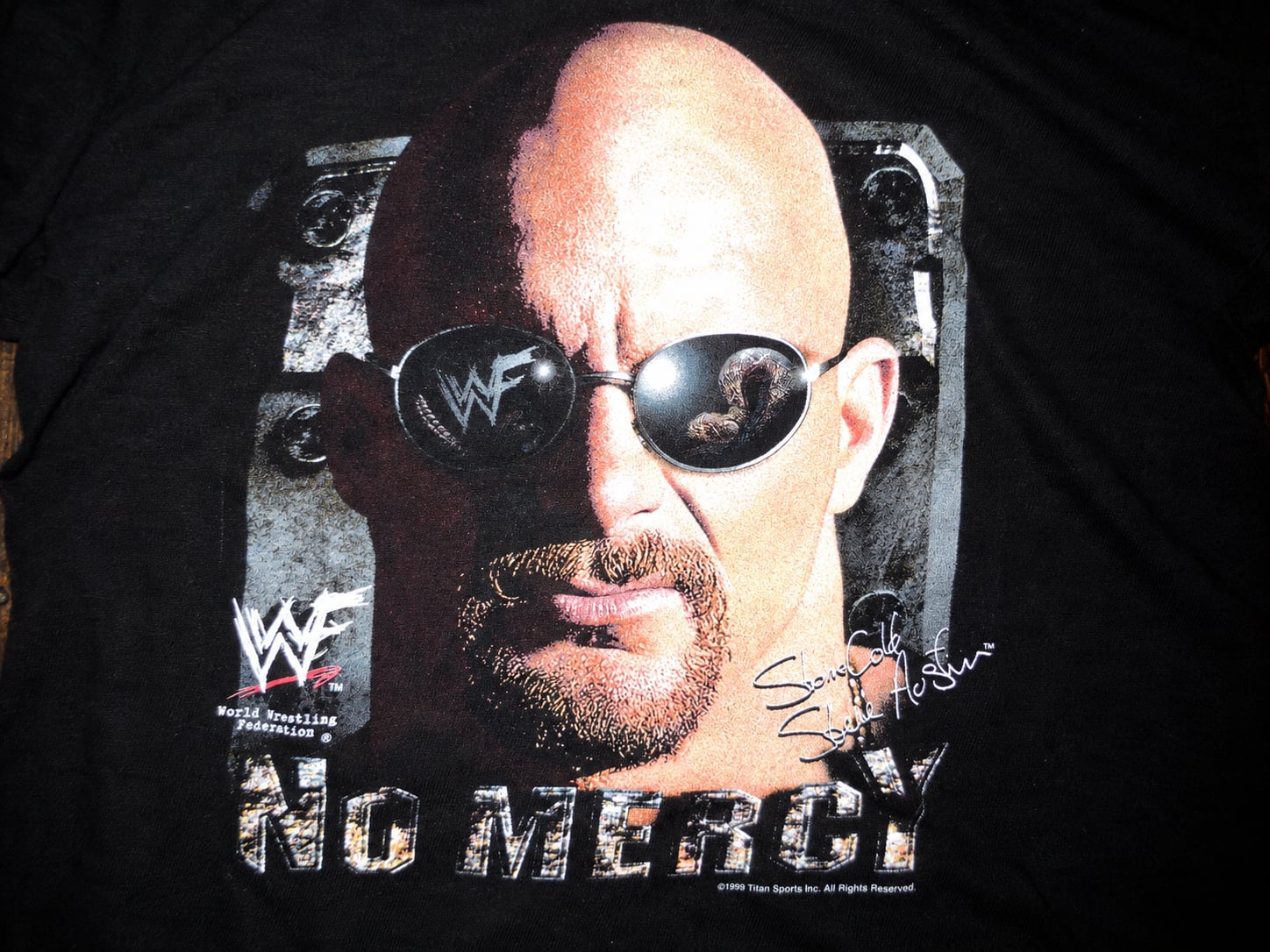 Vintage 1999 WWF Stone Cold Steve Austin No Mercy T-Shirt XL 4