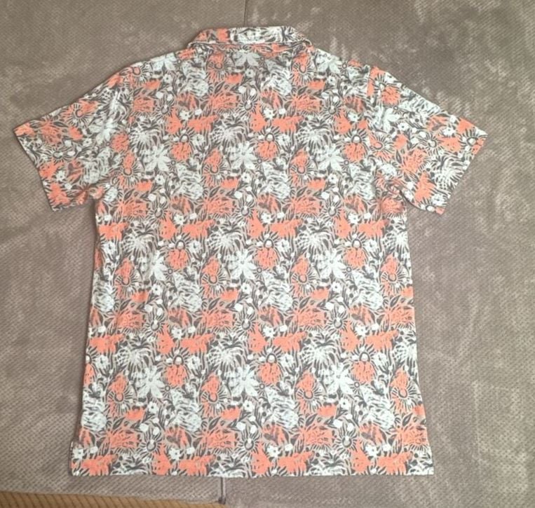 TravisMathew Featherweight Sands Tropical Floral Knit Polo Shirt Men's XL. 1210 5
