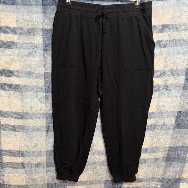Splendid Black Drawstring Cargo Jogger Pants L