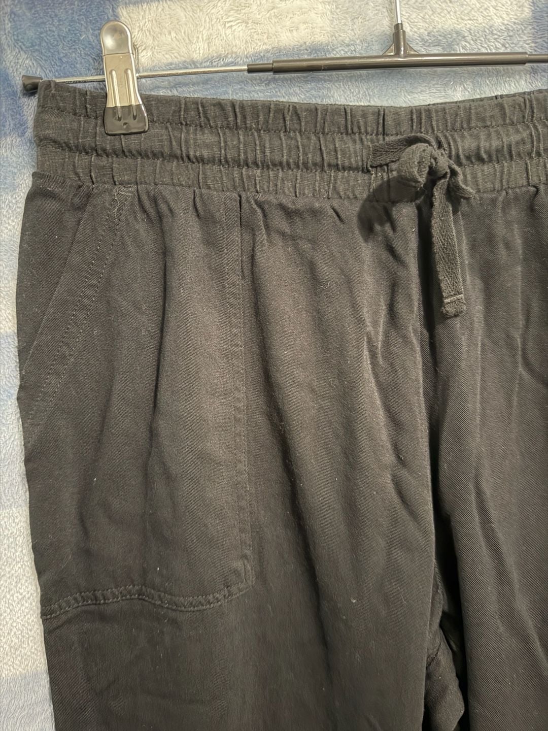 Splendid Black Drawstring Cargo Jogger Pants L 3