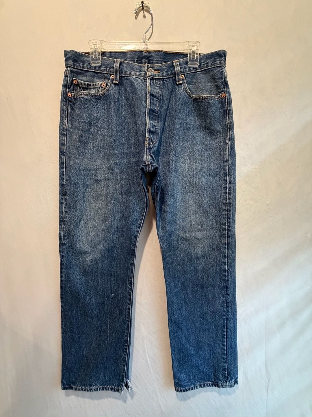 Vintage Levi's 501 Button Fly Straight Leg Denim Jeans size W36 L30 2