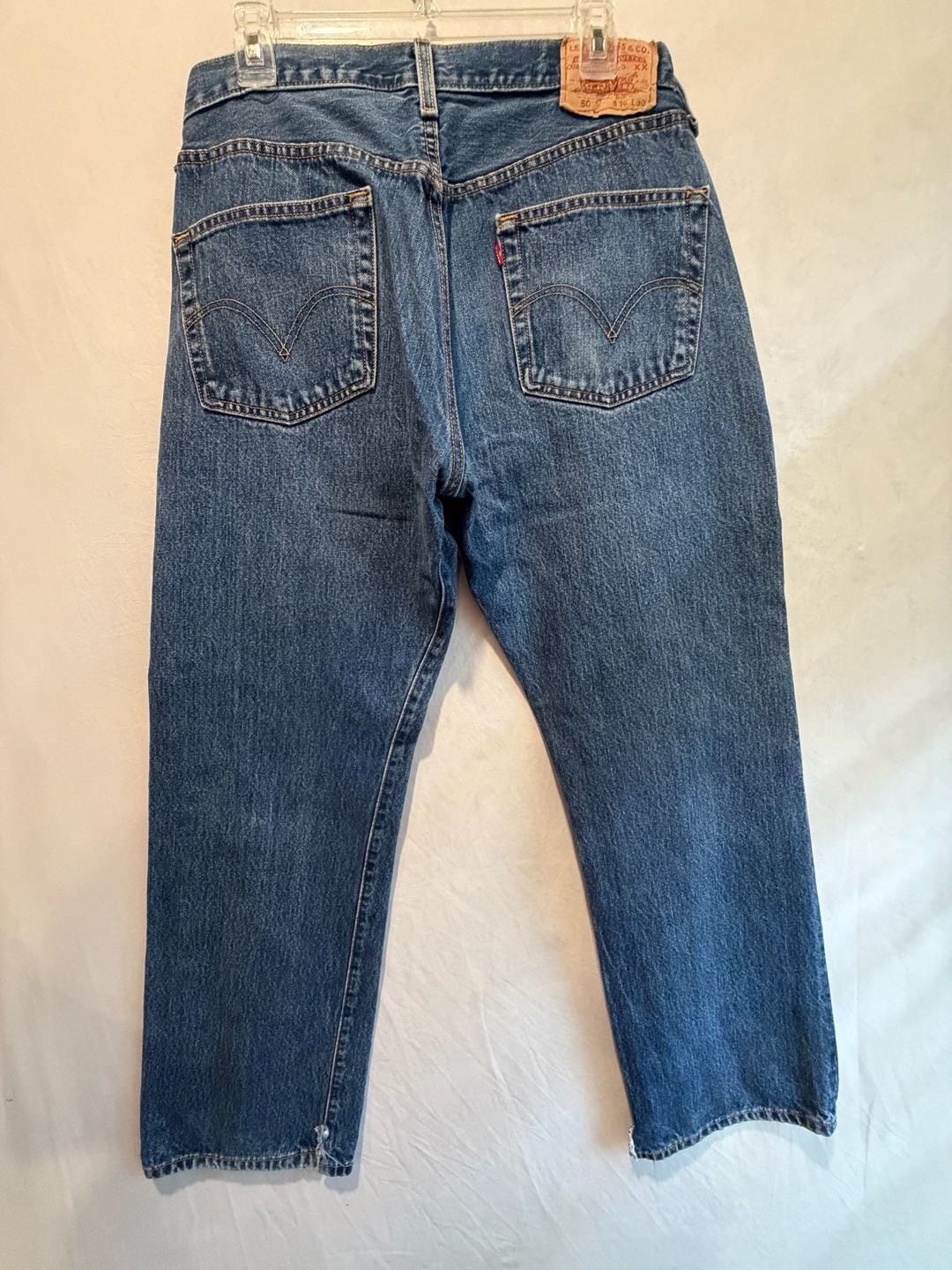 Vintage Levi's 501 Button Fly Straight Leg Denim Jeans size W36 L30 5