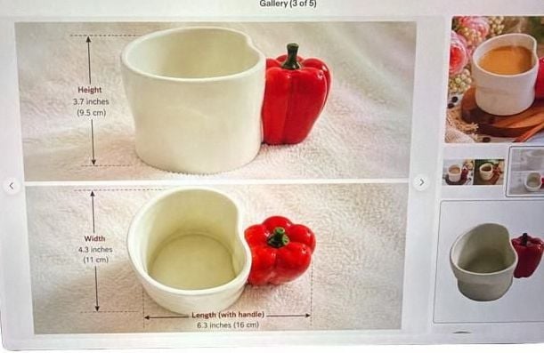 Ceramic Bell Pepper Kitchen Storage Container Canister Jar 2