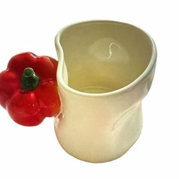 Ceramic Bell Pepper Kitchen Storage Container Canister Jar