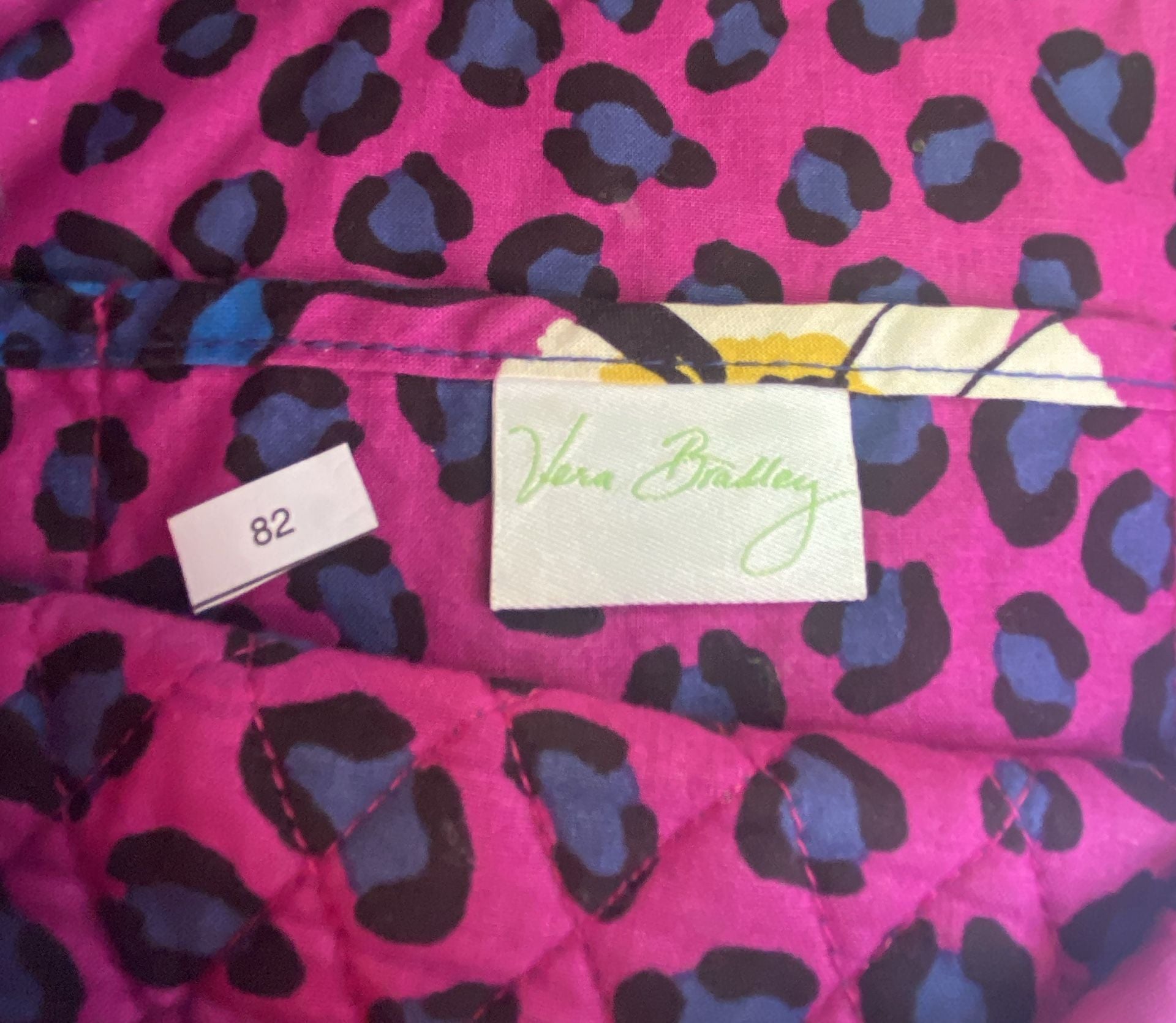 Y2K Vera Bradley African Violet Quilted Toggle Tote Bag 8