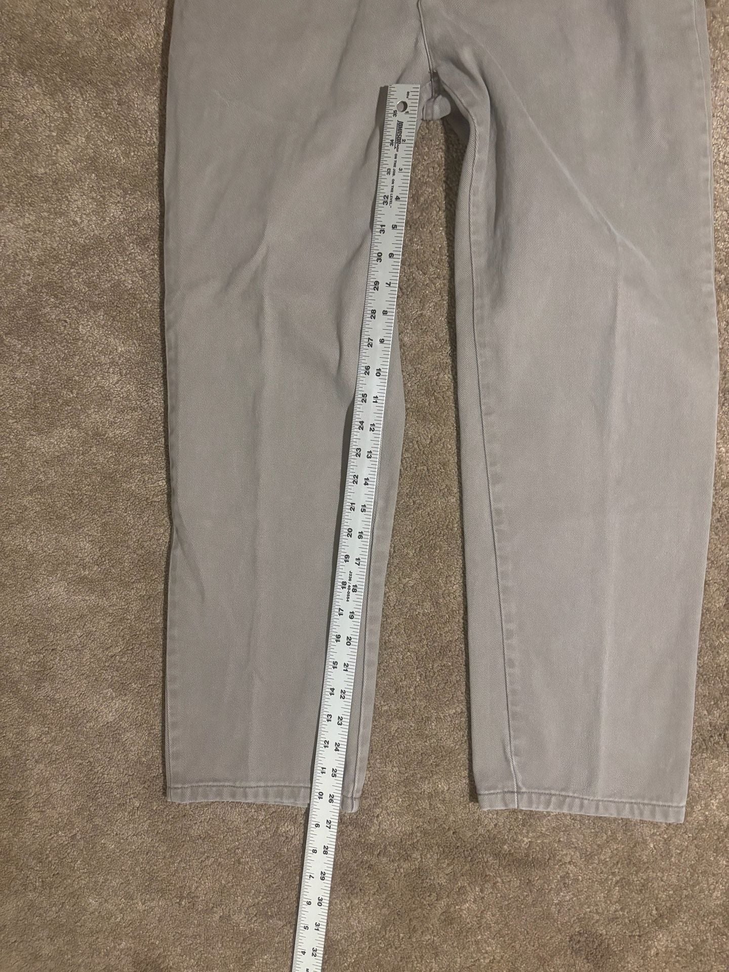 Lauren Jeans Co Ralph Lauren Womens Size 10 Light Gray Straight Leg Cotton Jeans 9