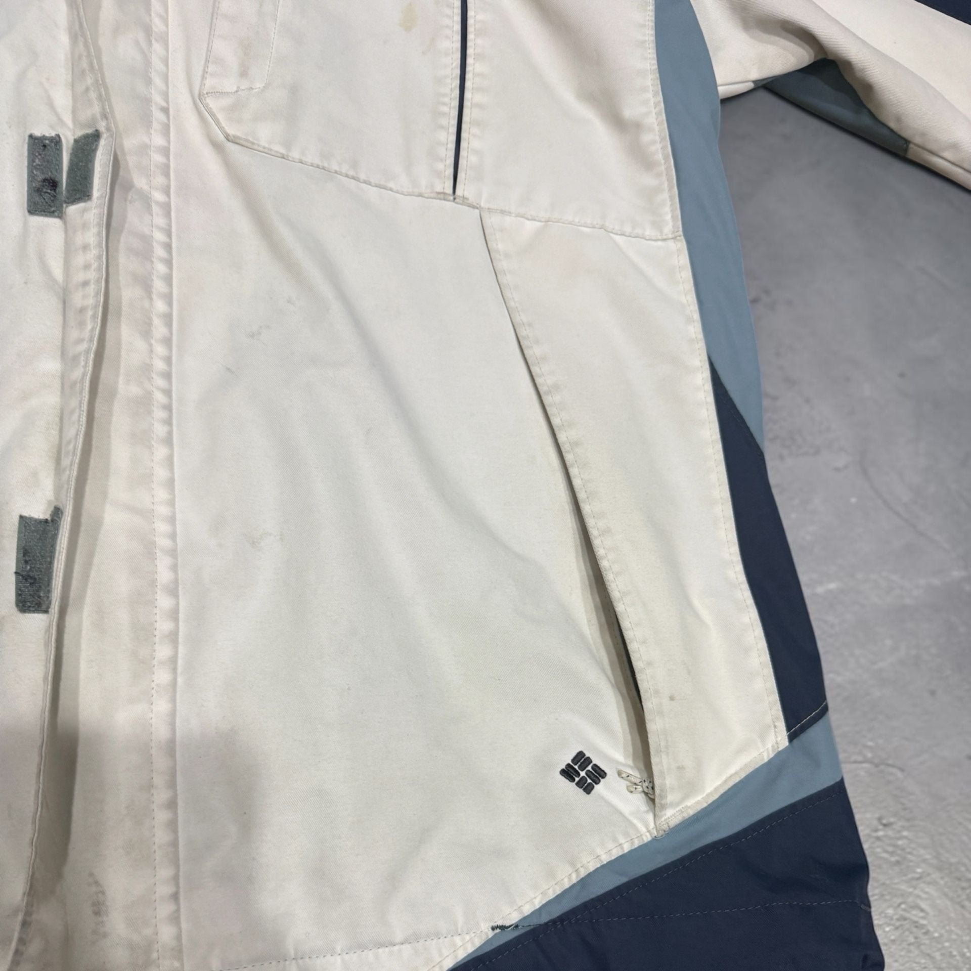 Vintage Columbia Interchange Ski Jacket White Blue Navy Large 7