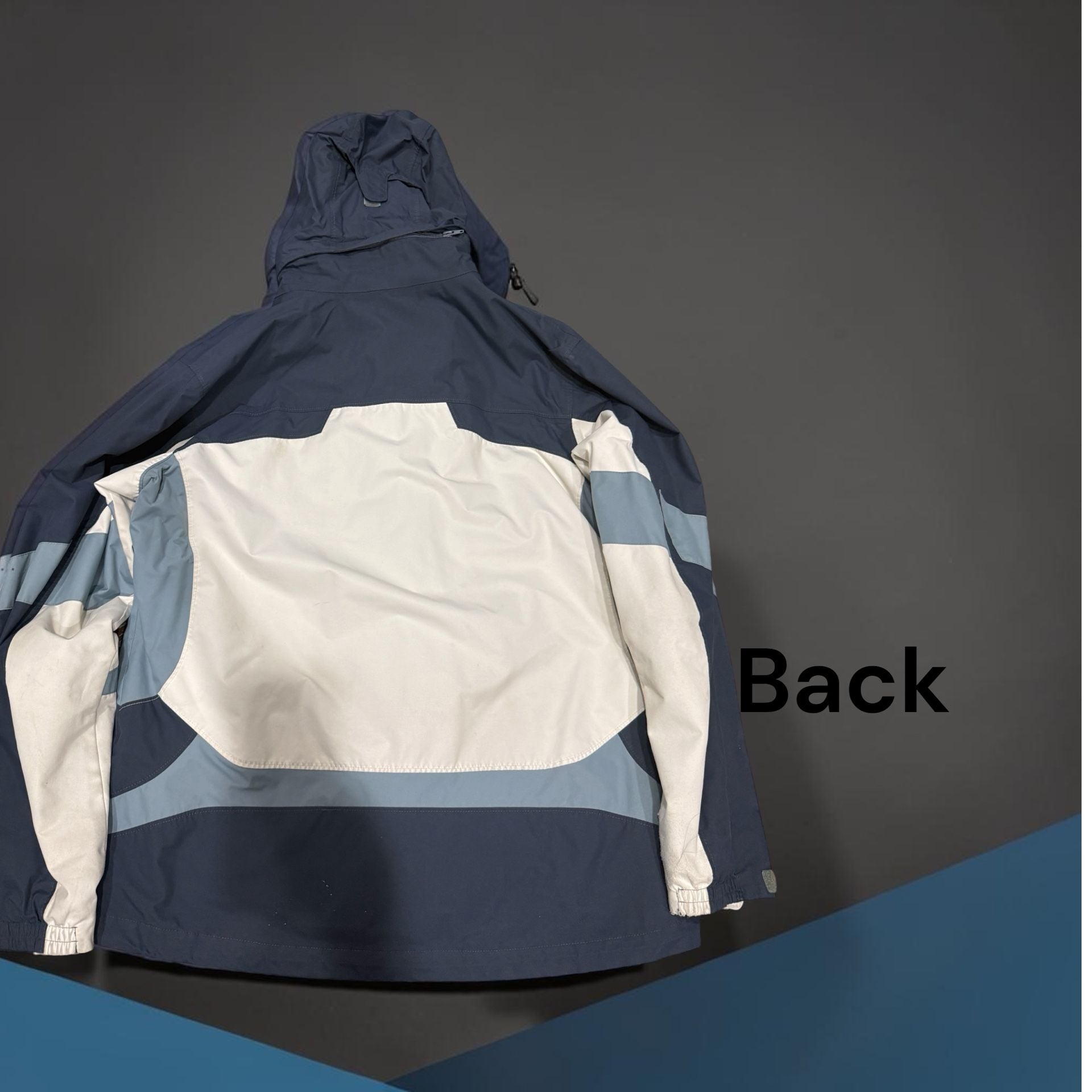 Vintage Columbia Interchange Ski Jacket White Blue Navy Large 9