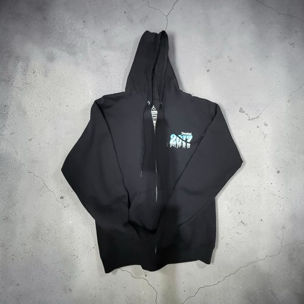 Disneyland Resort 2017 Black Zip-Up Hoodie Sweatshirt Size M