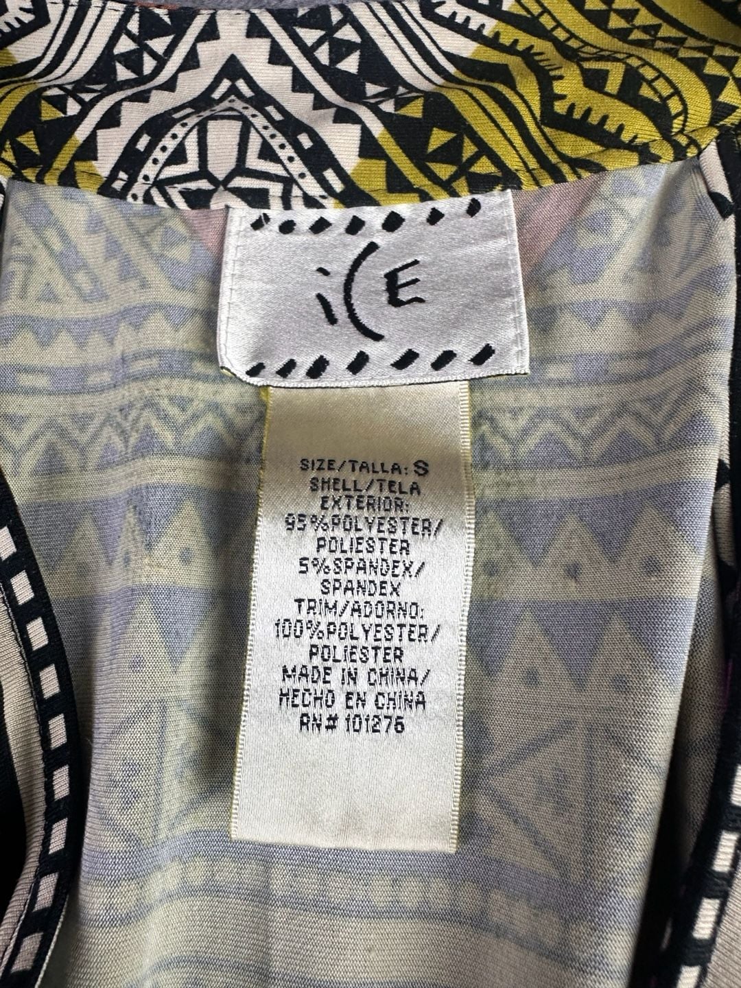 ICE Y2K Tribal Print Beaded Empire Waist Maxi Dress 5