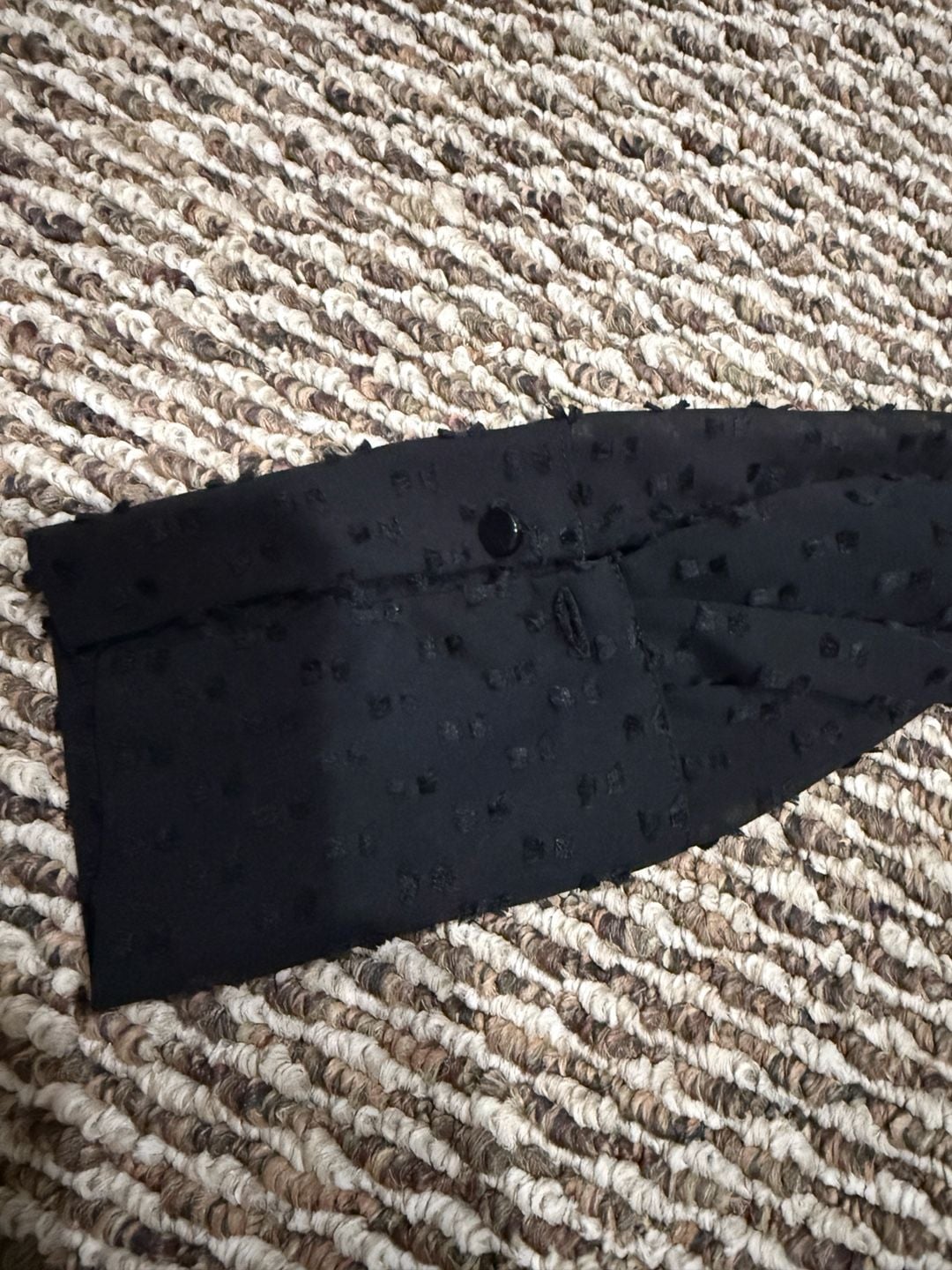 H&M Black Swiss Dot Ruffle Long Sleeve Mini Dress 6