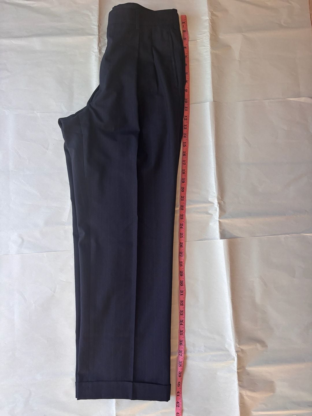 Jos. A. Bank Navy Blue Pinstripe Wool Suit Set Jacket and Pants 5
