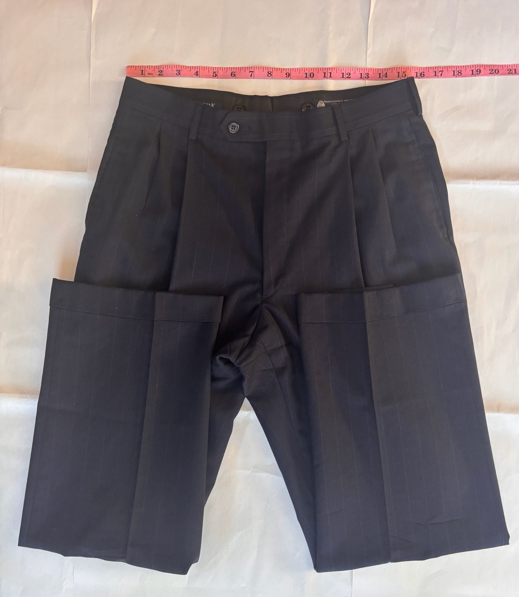 Jos. A. Bank Navy Blue Pinstripe Wool Suit Set Jacket and Pants 7