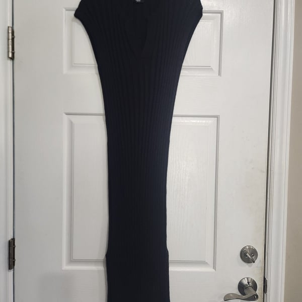 Rails Black Ashley Rib-Knit Midi Dress