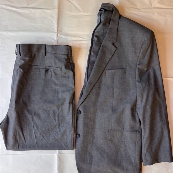 J.M. Haggar Classic Fit Gray Two-Piece Suit Jacket and Pants Set