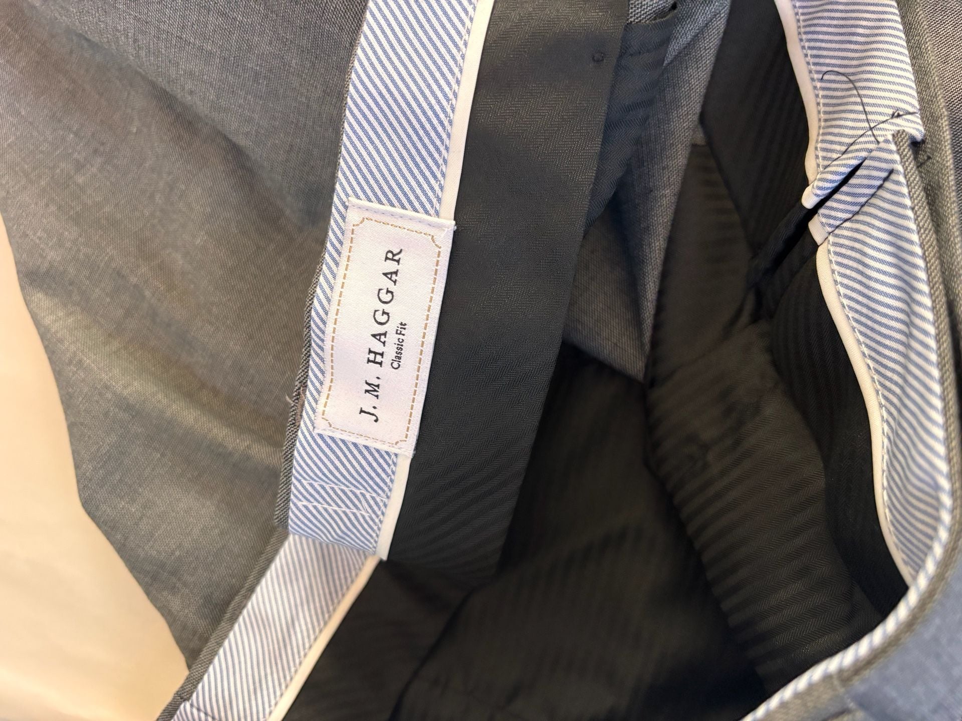 J.M. Haggar Classic Fit Gray Two-Piece Suit Jacket and Pants Set 10