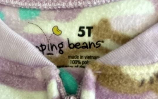 Jumping Beans Toddler Girls Purple Monkey Camo Fleece Footed Sleeper Pajamas 5T 3