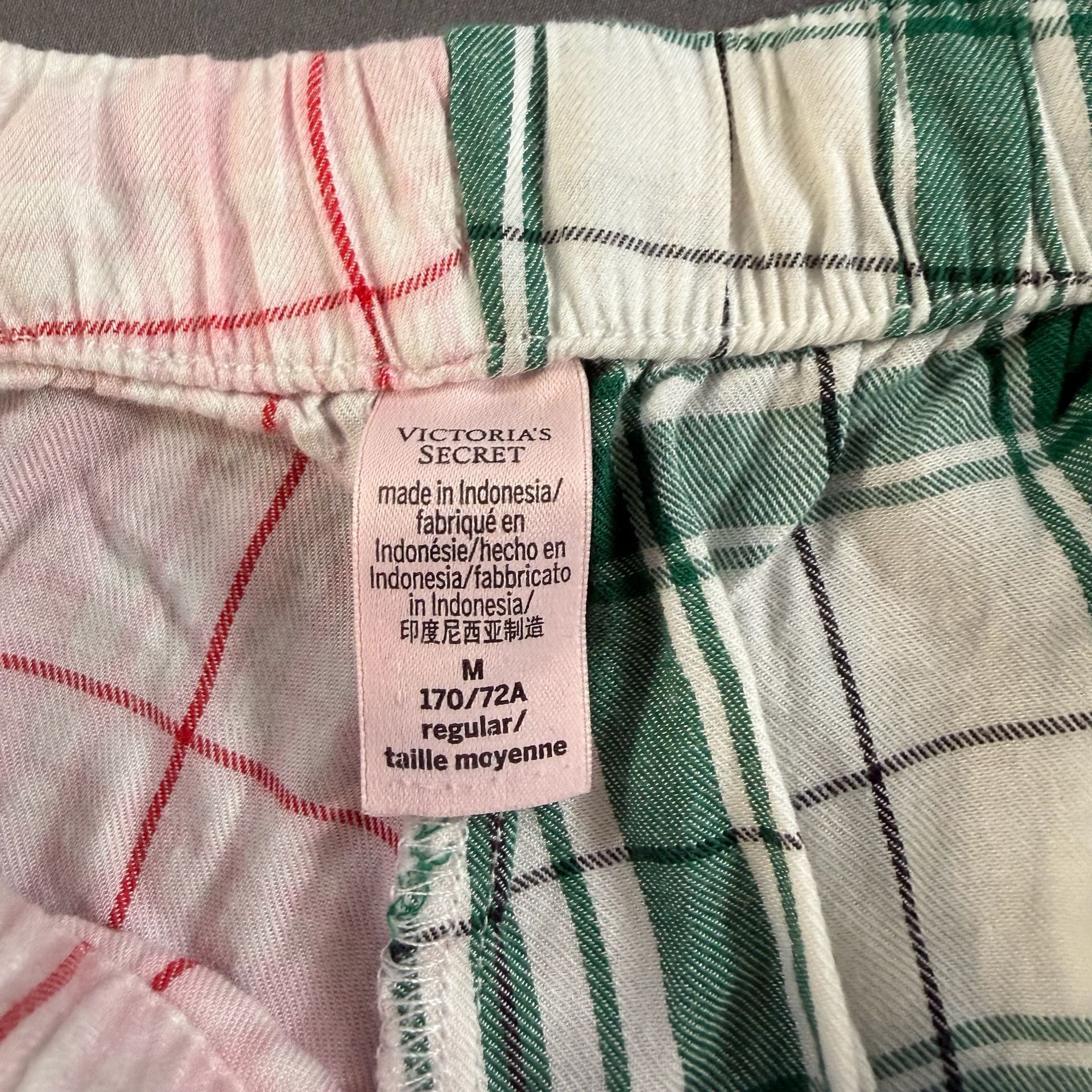 Victoria’s Secret Patchwork Plaid Pajama Pants Women’s M Holiday Christmas 2