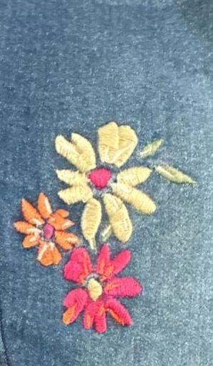 Wonder Nation Girls Floral Embroidered Dark Wash Jeggings Skinny Jeans 4