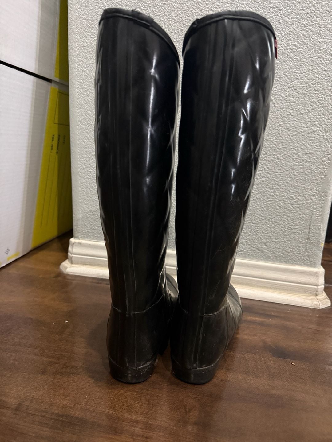 Hunter Regent Savoy Quilted Leg Waterproof Rain Boots Black 9