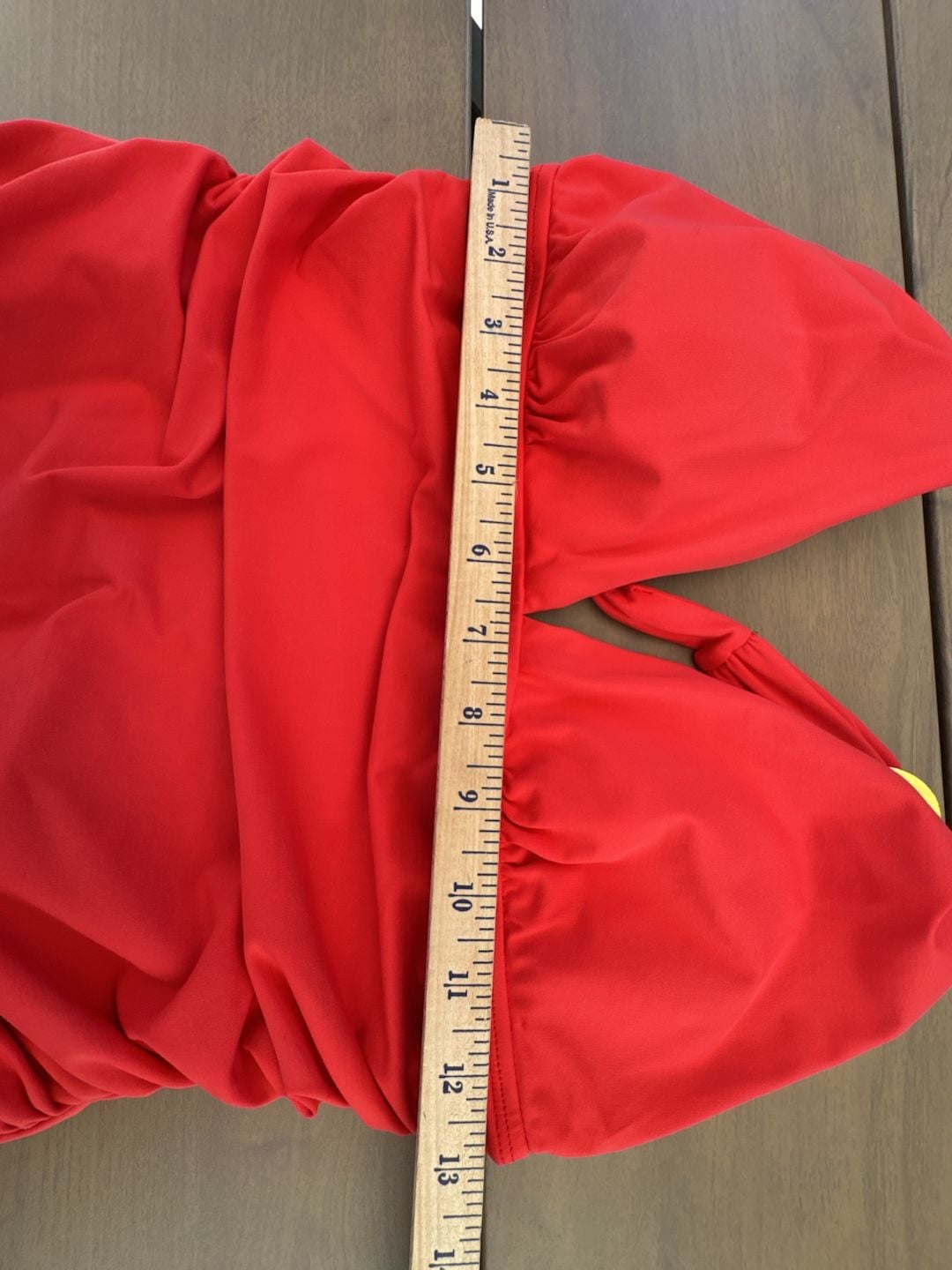 Lauren Ralph Lauren Swimsuit Women’s Size 12 Red Ruched Halter One Piece Gold Ring
 11