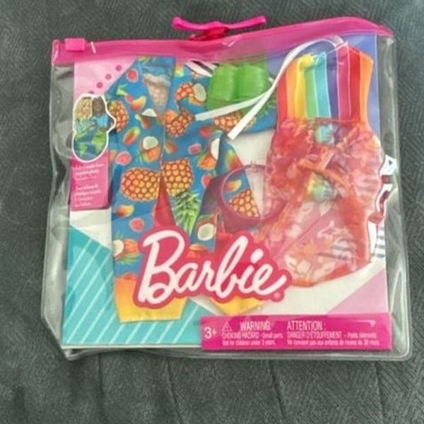 Barbie & Ken Fashion Pack Rainbow Beach Clothing & Accessories Set HJT39