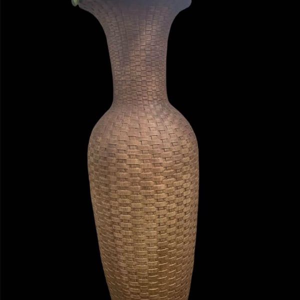 Large Tall Decorative Wicker Floor Vase for Corner Flower Display