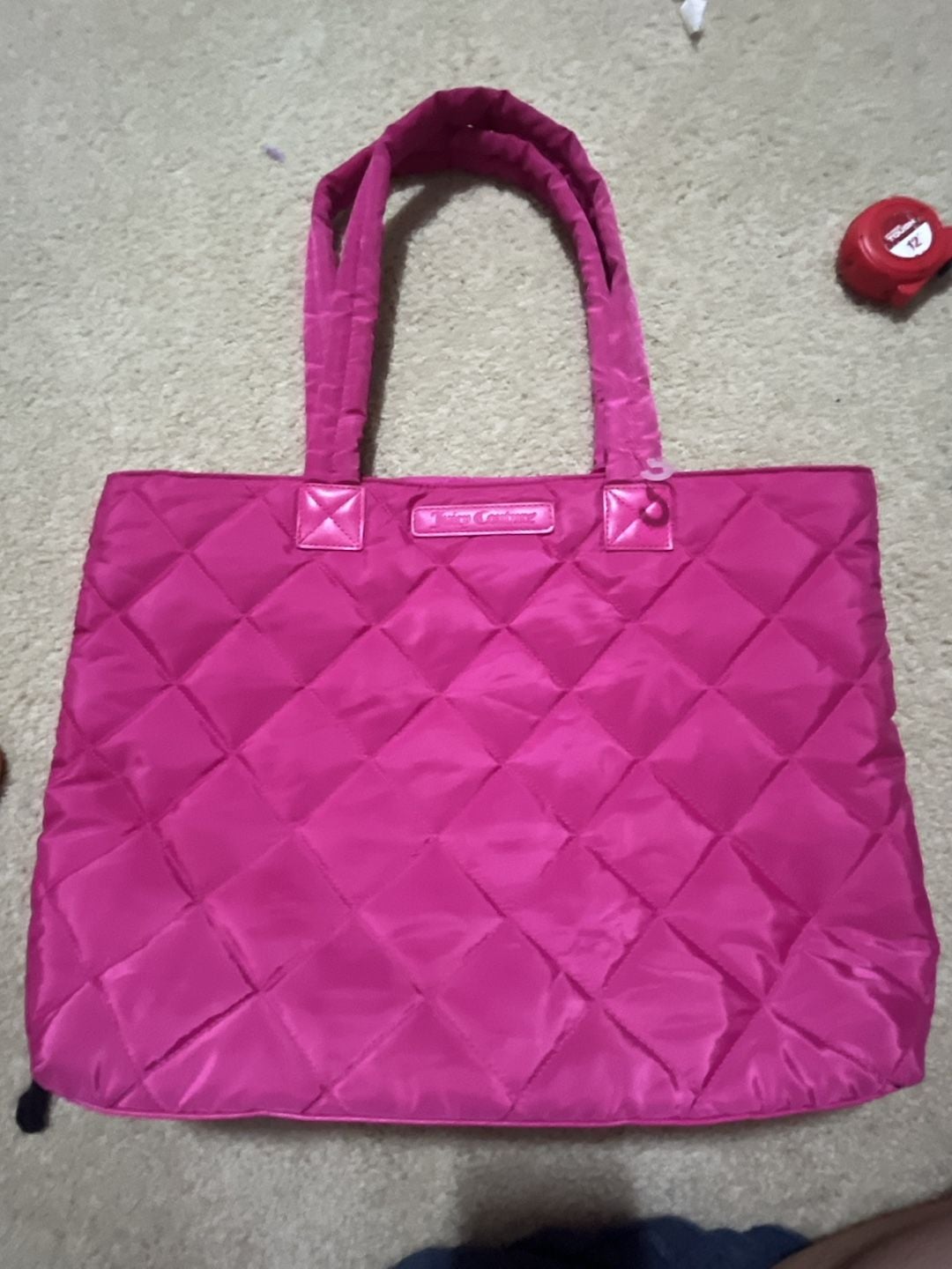 Juicy Couture Pink Large Puffy Quilted Tote Bag 2