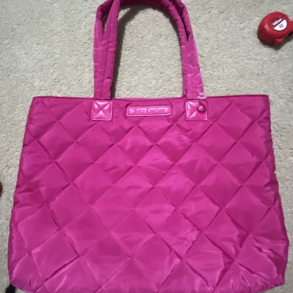 Juicy Couture Pink Large Puffy Quilted Tote Bag