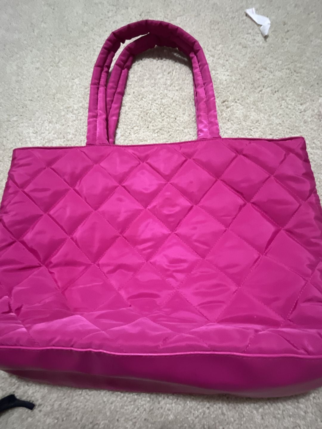 Juicy Couture Pink Large Puffy Quilted Tote Bag 3