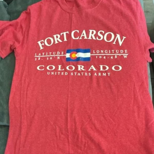 Fort Carson Colorado United States Army Red Graphic T-Shirt