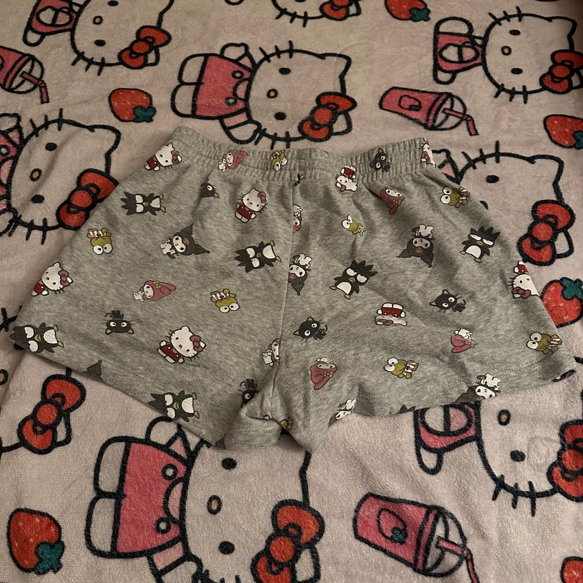 Sanrio Hello Kitty and Friends All-Over Print Gray Sweat Shorts 3