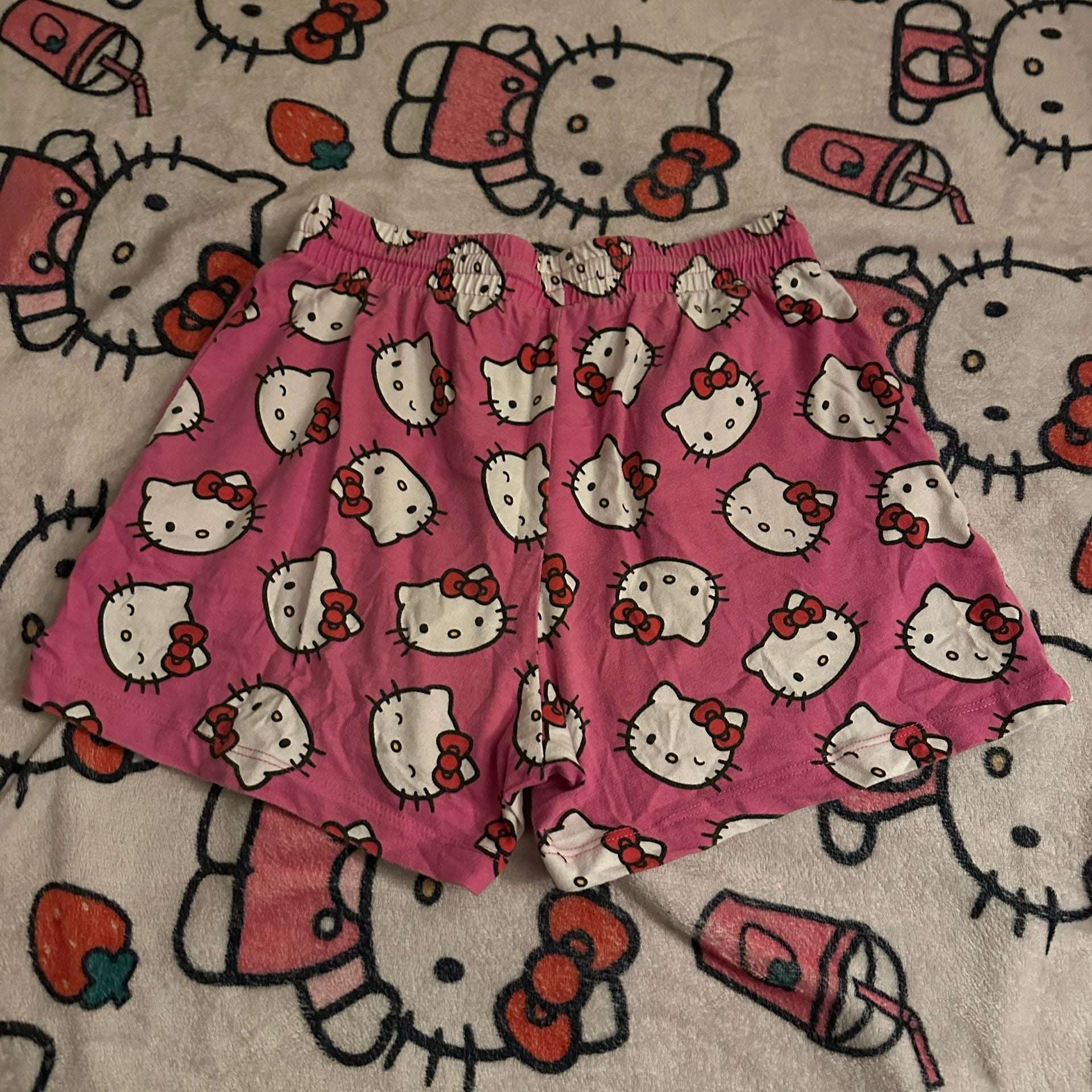 Sanrio Hello Kitty Pink Patterned Drawstring Pajama Shorts 3