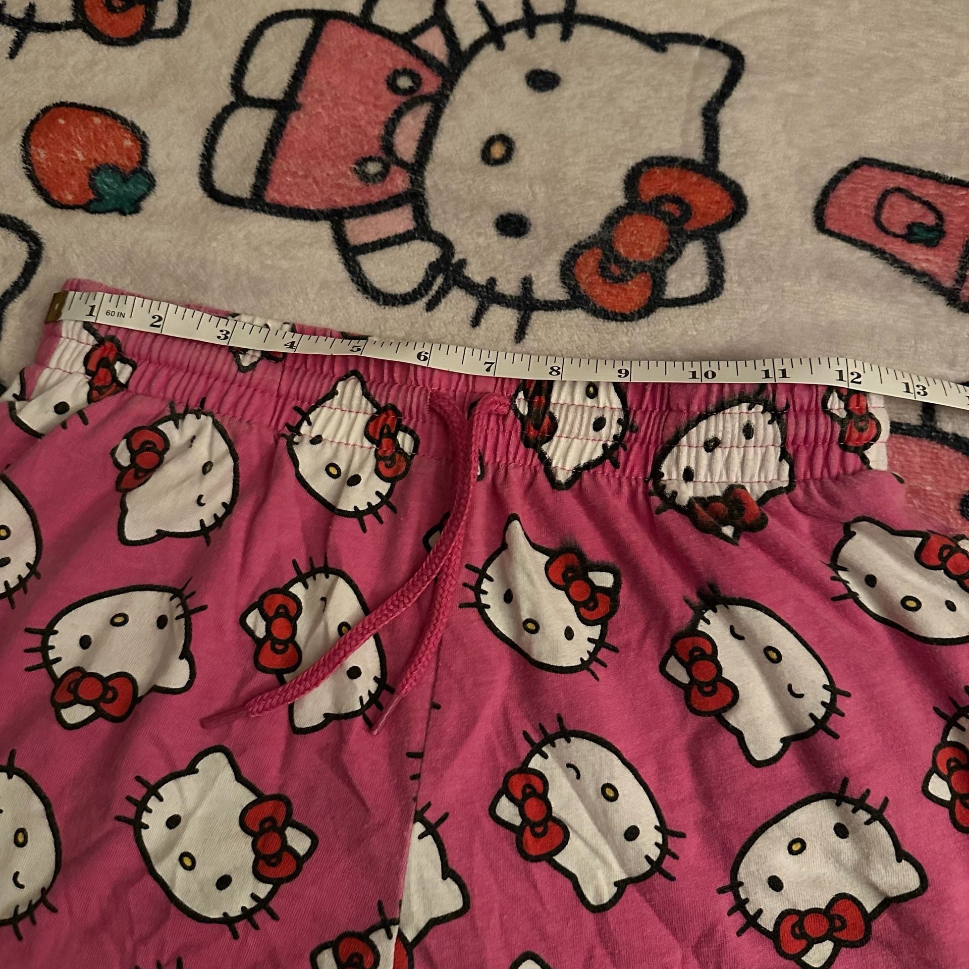 Sanrio Hello Kitty Pink Patterned Drawstring Pajama Shorts 4